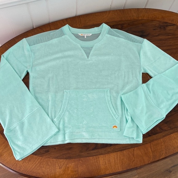 C&C California Mint Terrycloth Long Sleeve Pullover Sz S - Picture 1 of 6